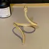 Joyería de Serpiente de Metal Europea y Americana Pulsera Abierta Anillo Dorado para Brazo Brazo Joyería Egipcia Spice Girls plata Accesorios Punk