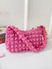 Estilo Coreano Sencillo Puf Color Caramelo para Mujer Bolso de Axila Francés Burbuja de Nube Plisado Hermoso Bolso de Hombro para Viajar