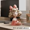 Porta-Canetas Menina Desenho Animado Fofo Grande Capacidade Suporte de Armazenamento de Mesa Porta-Canetas de Papelaria Criativa para Estudantes