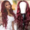 Peluca de comercio exterior para mujer negra africana peluca femenina rojo vino cabello largo rizado onda grande cubierta para la cabeza fábrica generación cabello en stock
