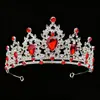 Tocado de Corona de Princesa de Cristal para Mujer, Estilo de Alta Gama, Diadema de Corona Nupcial para 18 Cumpleaños