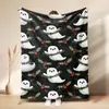 Manta para siesta de fantasma lindo de Halloween Boo Manta de siesta de fantasma de Halloween Manta de franela