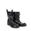 Botas Vaqueras Western con Hebilla Retro y Tacón Grueso, Nuevo Modelo 2026 Botines de Motociclista para Mujer con Punta Redonda Adelgazantes
