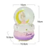 Bola de Cristal Luminosa Caricatura Personalizada Niña de la Luna Adornos de Resina Decoración del Hogar Escritorio Artesanía de Resina Adornos
