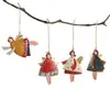 Novedad transfronteriza de gran venta Arte de hierro retro americano Adornos navideños envejecidos: ángel, muñeco de nieve y adornos de árbol de Navidad con formas únicas