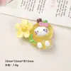 Accesorios de Resina DIY de Dibujos Animados, Flor Brillante Gato Pegamento Cremoso Pinzas para el Cabello, Funda de Teléfono Hebilla de Zapato Colgante Llavero