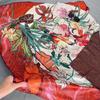 110 pintura al óleo hilo de nube fragante flor rosa bufanda cuadrada borde rizado hecho a mano bufanda de protección solar bufanda bufanda bufanda de pintura al óleo vintage para mujer