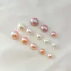 Pendientes Lanlanjia de plata pura S999 con perlas de agua dulce, modelo popular nuevo, pendientes simples y elegantes