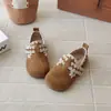 Zapatos Birkenstock para niñas, nueva colección otoño 2026, zapatos de gamuza para niños, suela suave, antideslizantes, zapatos planos versátiles para niñas