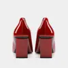 Zapatos Clásicos Rv para Mujer de Tacón Alto con Hebilla Metálica Charol Planos de Tacón Grueso Ropa de Oficina Ol Boca Baja Hebilla Cuadrada Zapatos Profesionales Que No Cansan los Pies