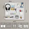 Tablero de Pegboard de Almacenamiento DIY Montado en Pared Sin Taladro Organizador de Escritorio Estante Soporte para Auriculares de Dormitorio Ganchos de Almacenamiento Accesorios