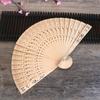 Ventilador de Madeira Integral de 8 polegadas Transfronteiriço Golfinho Favo de Mel Girassol Ventilador Dobrável Vazado Ventilador de Presente de Casamento