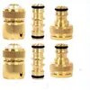 Conector rápido para torneira de 4 pontos 6 pontos conector de passagem de água todo em cobre mangueira para lavagem de carro niple de cobre conector rápido niple para lavagem de carro