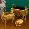 Quemador de Incienso de Latón, Pieza de Altar Cuadrada, Decoración de Oficina, Adoración en Casa, Regalo para Ceremonia de Apertura, Artesanía
