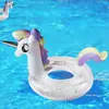 Anillo de Natación de PVC Anillo de Natación Inflable para Adultos Anillo de Natación Inflable para Agua Flamenco con Lentejuelas Asiento Montaje Fila Flotante Cama Flotante