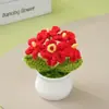 Producto Terminado: Flores Artificiales de Nomeolvides Tejidas a Crochet Puras Hechas a Mano, Flores de Hilo de Crochet Hechas por Uno Mismo, Regalo de San Valentín, Regalo de Cumpleaños, Regalo de Graduación