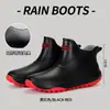 Botas de Lluvia Cortas para Parejas, Hombres y Mujeres, Zapatos Impermeables, Botas de Lluvia Antideslizantes, Resistentes al Desgaste, Botas de Agua para Estudiantes, Senderismo y Ciclismo, Uso en Exteriores y Calidez