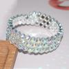 Pulseira de braço de strass AB nova para noiva, performance de palco, preto fosco, cristal de diamante, ornamentos de mão, acessórios, atacado 1035