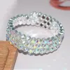 Direto da fábrica noiva novo pulseira de braço com strass AB performance de palco acessórios de joias de cristal atacado
