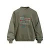Sudadera para hombre con estampado floral desgastado, diseño de silueta abstracta retro americana, adecuada para primavera y otoño, estilo holgado y casual, acabado lavado