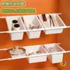Estante de Almacenamiento Retráctil Estilo Japonés para Gabinete Debajo del Fregadero de Cocina para Almacenamiento en Capas de Ollas y Utensilios de Cocina, Almacenamiento de Doble Capa para el Área de Drenaje