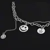 Pulsera con cara sonriente estilo ins de Corea del Sur, diseño de nicho, hip hop, sentido de diseño de personalidad, pulsera para estudiante, joyería de estilo frío