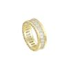 Accesorios de explosiones transfronterizas juego de cobre circonita T Escuadra T anillo de circonita anillo para amantes Europa y Estados Unidos personalidad simple anillo para hombre venta al por mayor