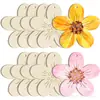 Artesanías de Madera Forma de Flor Virutas de Madera Etiquetas Colgantes con Agujeros Hecho a Mano DIY Accesorios Decorativos Etiquetas Colgantes Decorativas de Madera