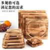 Tapete de tabla de madera aislante del calor para cocinar té para estufa de barro de horno engrosado Tapete antiquemaduras resistente a altas temperaturas Base para cacerola Bandeja de madera maciza
