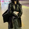 Estilo Influencer|Chaqueta de Cuero Traje para Ver Películas|Moderna Chaqueta de Cuero Genuino con Solapa para Mujer 2026 Estilo Nuevo de Principios de Primavera Top