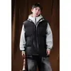 Otoño/Invierno Nuevo Chaleco Casual Deportivo de Retazos a Cuadros Holgado Talla Grande para Hombre Grueso Cálido Versátil Chaqueta de Algodón