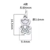 Prata Pura S990 Elefantinho Fofo Urso Nuvem Flor de Pessegueiro Borboleta Baleia Laço Unicórnio Pingente Pulseira DIY