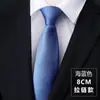Corbata de Cremallera para Vestir de Negocios para Hombre Novio Boda Raya Azul Rojo Negro Perezoso Sin Éxito Un Tirón Fácil