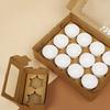 Caja de papel kraft blanco para cupcakes, 1/2/4/6/8/12, con ventana, para embalaje, con soporte interior