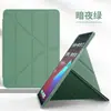 Aplicable para iPad A16 Funda Multisoporte para Tableta 11 pliegues Air 7 Funda Suave Tacto TPU iPad 11 Funda Protectora para Tableta