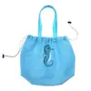 Bolsa de almacenamiento de juguetes de playa con cordón personalizada, gran capacidad, conveniente para el almacenamiento, bolsa de malla de un solo hombro, disponible para impresión en pequeñas cantidades