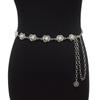 Cinturón de Verano para Mujer, Cadena de Cintura de Metal Decorativa con Hebilla de Perlas Moderna y Casual con Vestido Listo para la Venta