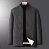 Chaqueta Gruesa de Algodón con Forro de Polar para Hombres de Edad Media y Mayores para Otoño e Invierno, Ropa Interior Térmica para Hombres de Edad Media y Mayores, Abrigo de Ropa Interior para Papá para Hombres