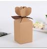 Caja Creativa de Dulces para Boda de Papel Kraft Blanco Florero Cola de Pez Decoración con Cinta Sistema de Cartón para Empaque de Dulces de Boda