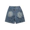Beijie Marca de Moda Americana para Hombre Verano 2025 Nuevos Shorts de Mezclilla Antidesgarro Delanteros y Traseros Pantalones Rectos Casuales para Hombre
