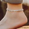 Tobillera Redonda de Diamante de Moda Más Vendida en Amazon Sandalias de Playa de Verano Cadena para el Tobillo Cadena de Garras para Mujer Pedrería al por Mayor