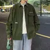 Camisa de manga larga para hombre, marca de moda nueva para primavera y otoño, chaqueta cárdigan holgada estilo Hong Kong, chaqueta casual para adolescentes