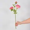 Arreglo Floral de Mesa Multi-Cabeza Estilo Francés de Alta Gama con Bordes Tostados de Rosa, Exhibición Floral de Lujo Ligero, Ramo de Mano, Decoración de Ramo de Flores Artificiales