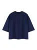 Marca de moda BG, nuevo modelo 2026, 230 g, camiseta de hombre teñida con estampado azul, hombros caídos, color liso, confección vintage, algodón puro, camiseta de manga corta lavada para hombre