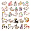 Accesorios de Joyería de Aleación con Goteo de Aceite de Dibujos Animados Colgante de Unicornio Pulsera DIY Llavero Colgante Decorativo para Bolso W697