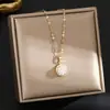 Colar de girassol giratório de luxo leve Acessórios de Nicho de Nicho Simples Elegante Elegante Collarbone Chain Acessórios