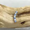 Brincos de Titânio Astmf-136 em Formato de Coração com Escada de Diamante G23 Titânio Rosca Interna Brinco de Zircônia Cabeça de Joia