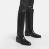 2023 Comércio Exterior Novo Dedo Do Pé Redondo Salto Quadrado Salto Grosso Desfile de Moda de Couro Tamanho Grande Botas na Altura do Joelho Botas Femininas