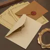 Papel especial engrosado con patrón de tejido de lino, membretes triangulares estilo Western vintage, tarjetas de invitación y sobres artísticos escritos a mano - al por mayor