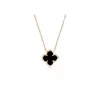 Encuentro Afortunado Collar de Trébol de Cuatro Hojas de Plata S925 para Mujer, Cadena para Clavícula con Colgante de Flor de Concha Blanca de Lujo Ligero, Regalo de San Valentín